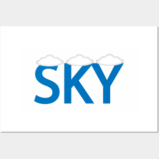 Sky Artistic Typography Design Posters and Art